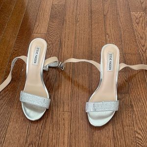 Steve Madden silver sparkle shoes